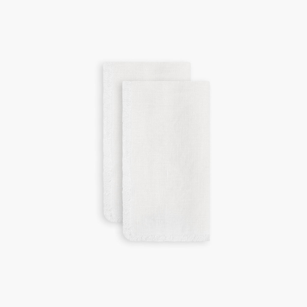 Leinen Servietten mit Fransen White Marso Living